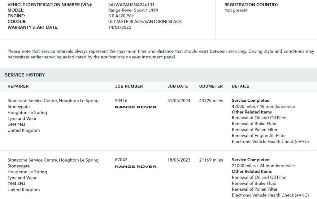 LAND ROVER RANGE ROVER SPORT