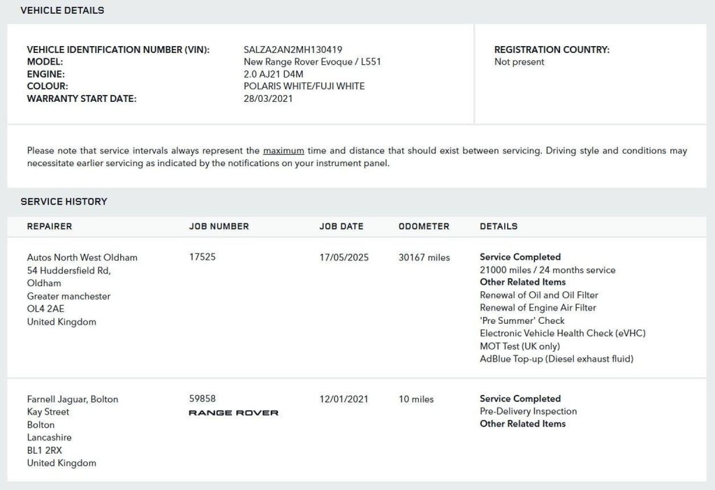 LAND ROVER RANGE ROVER EVOQUE