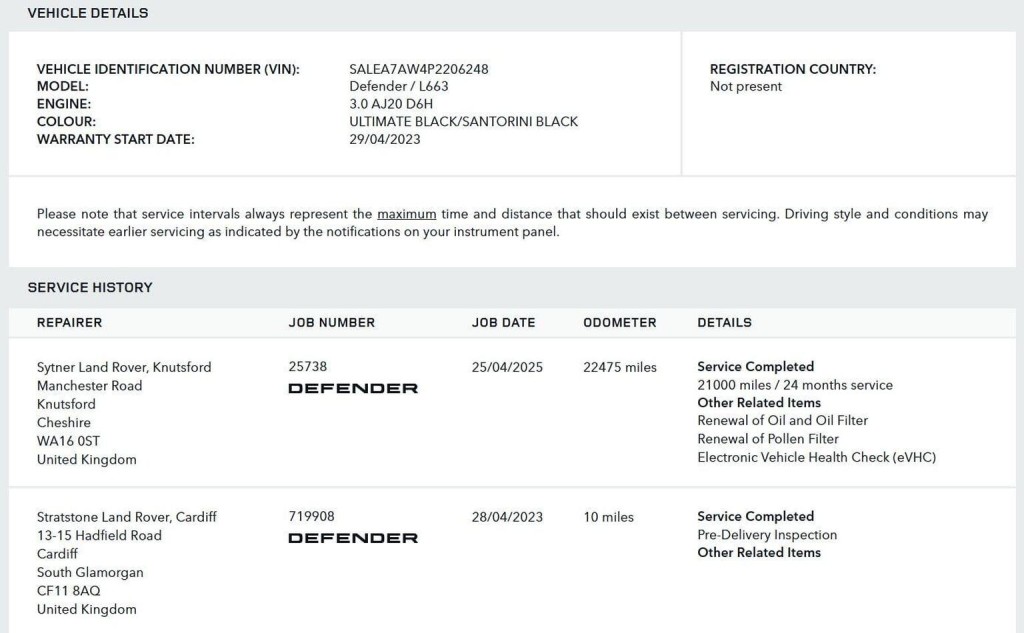 LAND ROVER DEFENDER 110