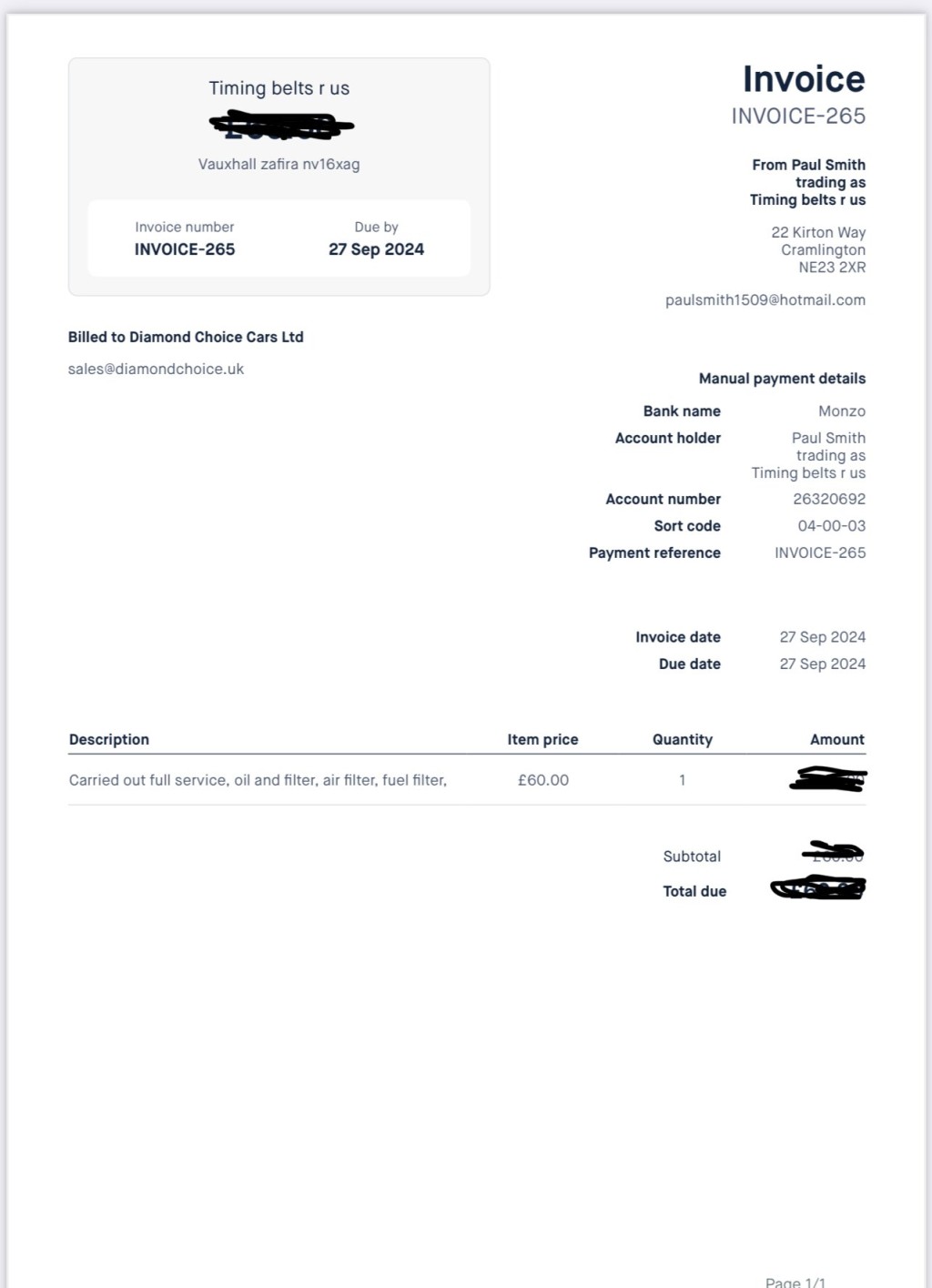 VAUXHALL ZAFIRA TOURER
