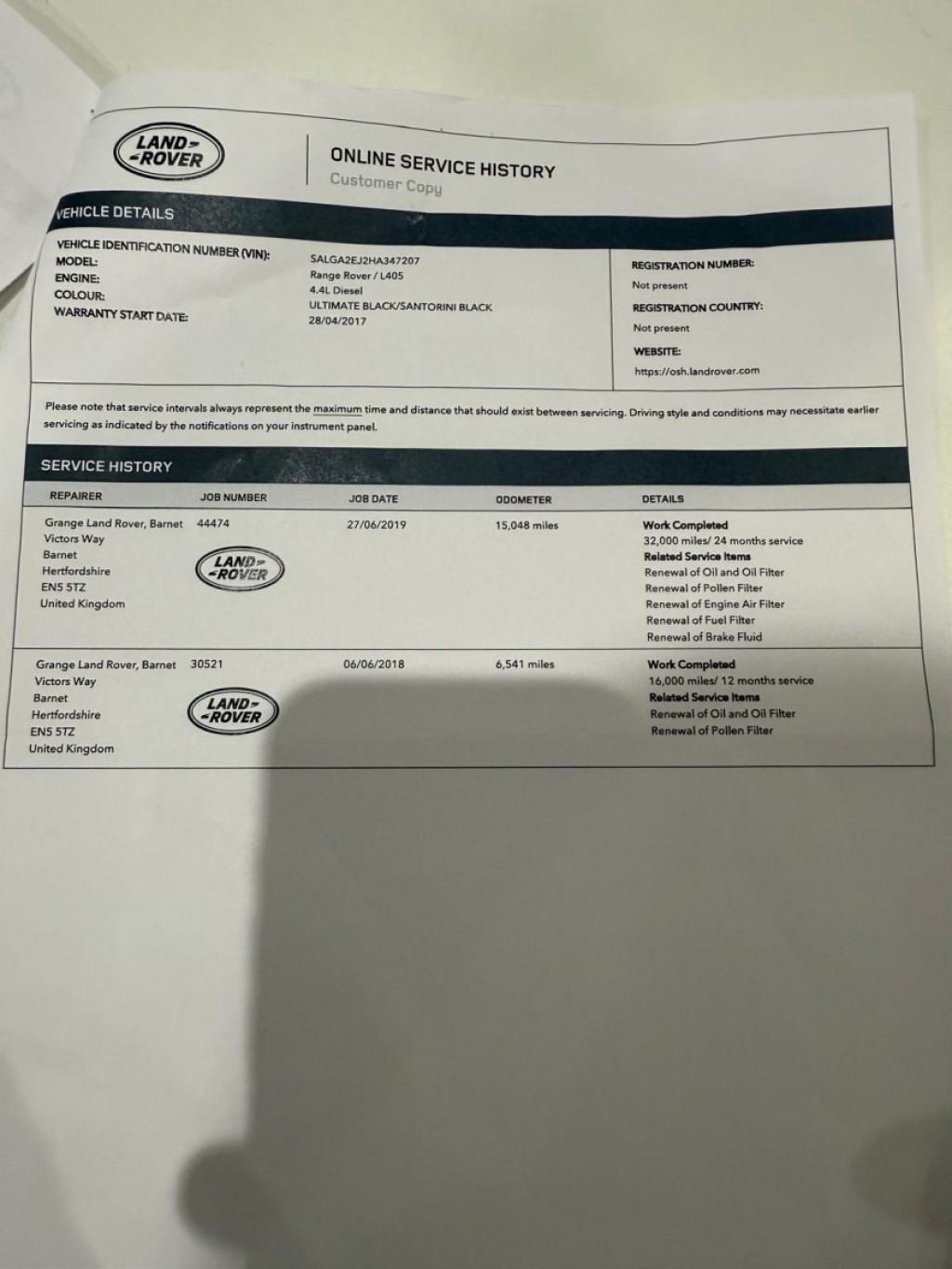 LAND ROVER RANGE ROVER