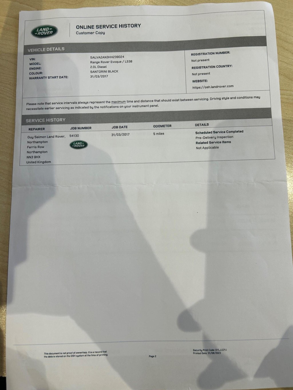 LAND ROVER RANGE ROVER EVOQUE