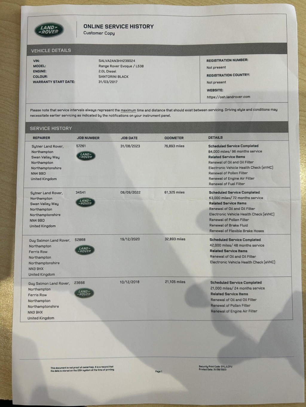 LAND ROVER RANGE ROVER EVOQUE